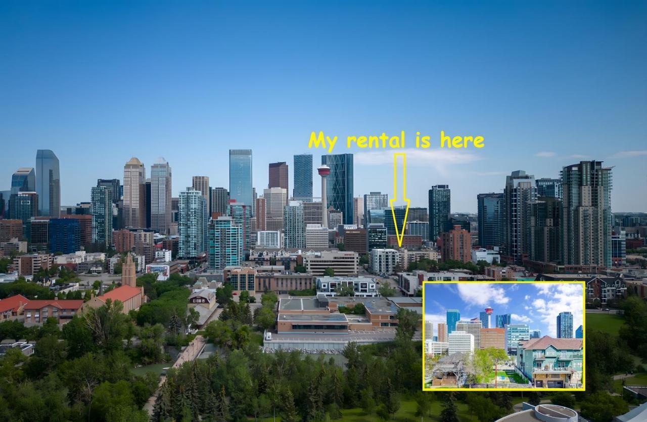Entire Condo Downtown, Walk To Bmo & Stampede, Parking, 1,5 Hrs To Banff カルガリー エクステリア 写真